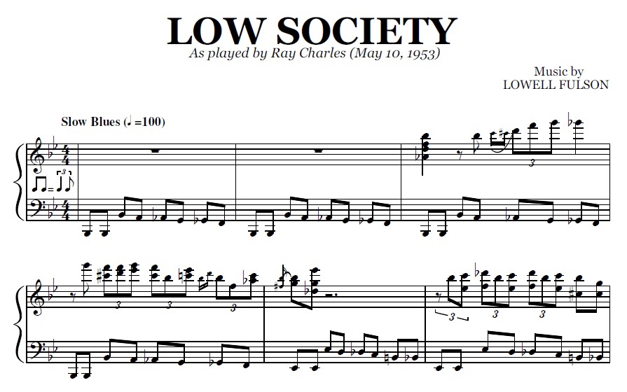 Low Society Pdf By Ray Charles