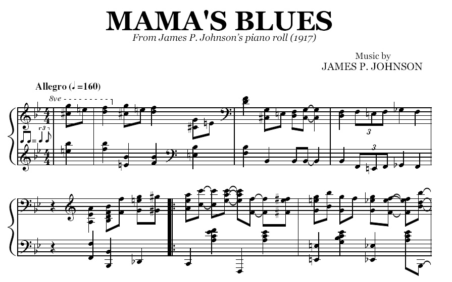 Partition piano blues